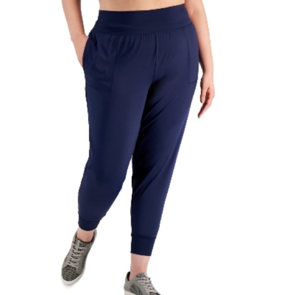 Ideology Womens Leggings Size Blue Length High Rise Side Pocket New - Picture 4 of 10